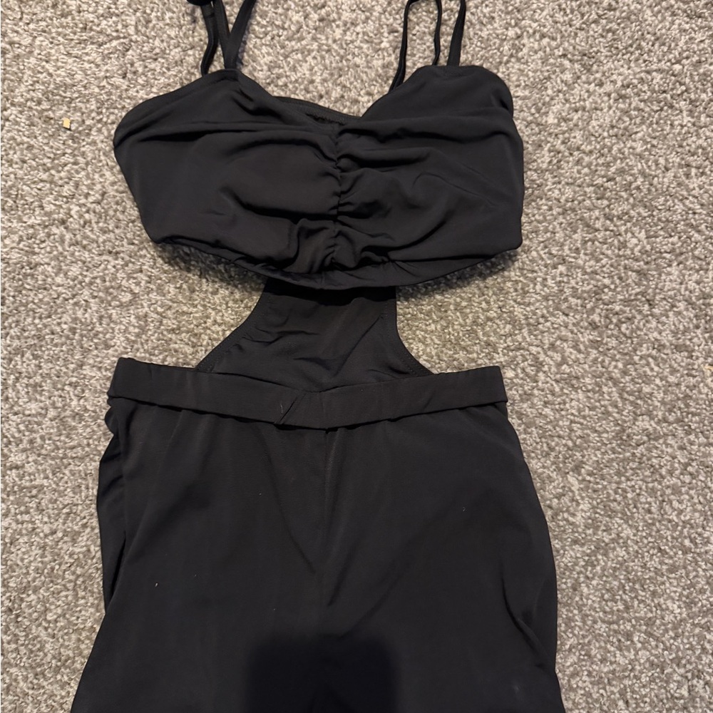 Weissman Black Cutout Dance Jumpsuit - Picture 2 of 3